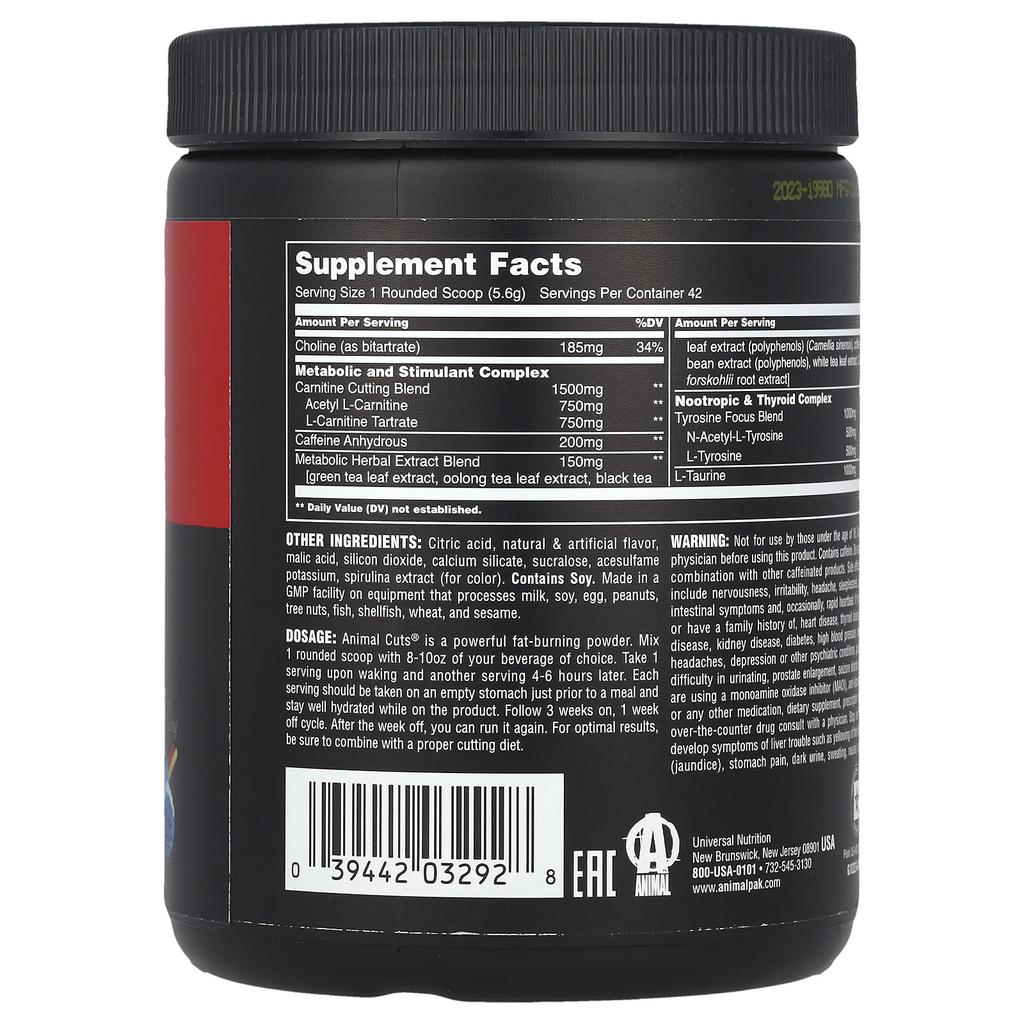 Advanced Cuts® Powder, Blue Ice Pop, 8.2 Oz (235.2 G)