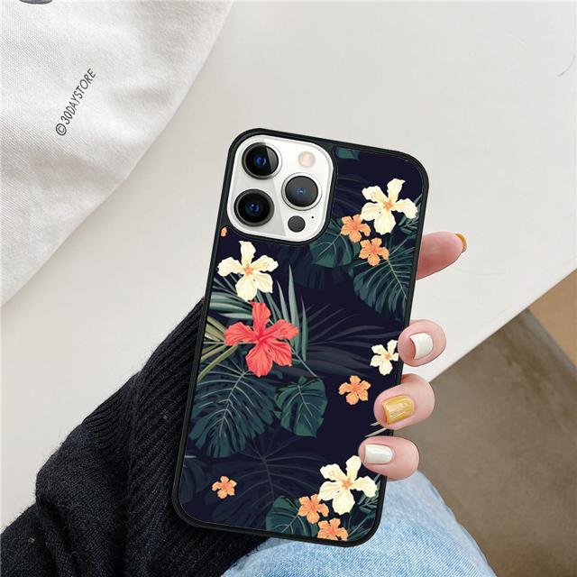 Monstera Blüte Tropische Grüne Blätter Handyhülle Cover für iPhone 17 Air 16 15 14 13 11 12 Pro Max PlusS Hülle
