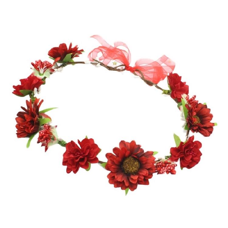 Eye Catching Flower Wreath Flower Crown Headbands Flower Hair Accessory for Women