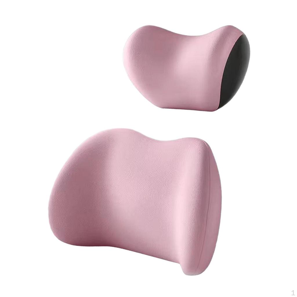 Car Pillow Cushion Kit Neck High Performance Universal Headrest Lumbar for