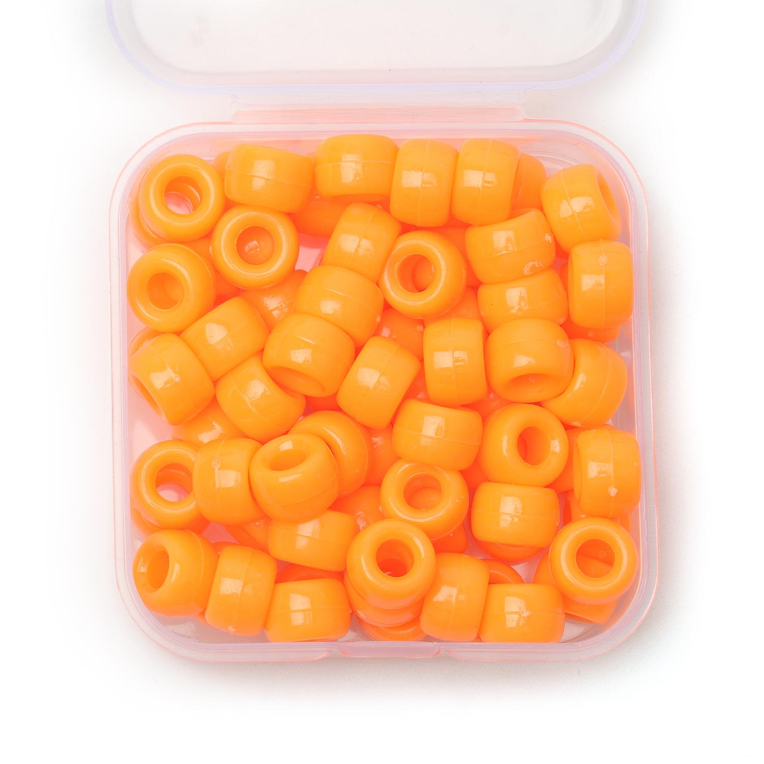 

80 шт./кор. 6x9 мм цветные бусины пони, объемные свободные бусины-разделители для изготовления ювелирных аксессуаров, ручная работа, сделай сам, ремесло 6mm*9mm