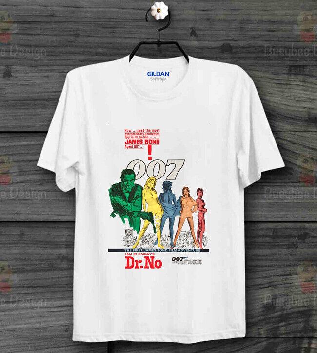 

ДЖЕЙМС БОНД ДОКТОР НО ФИЛЬМ КИНО Постер Ретро Крутой 80-е Винтаж Унисекс Футболка B196 4XL