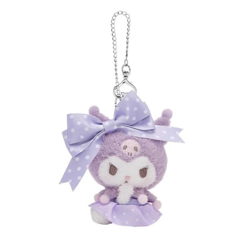 Sanrio Kuromi Melody Cinnamoroll Wave Point Bow Keychain Plush