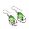 Tsavorite Gemstone Handmade 925 Sterling Silver Jewelry Earring 1.65" KJ-873