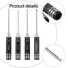 4-Pcs Hexagonal Screwdriver Set Model Tool 1.5/2.0/2.5/3.0mm Black For Remote Control For RC Helicopters Airplanes Transmitters