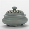 Small Antique Ceramic Incense Burner for Indoor Aromatherapy and Tea Ceremony