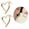 Stylish Heart Shaped Earrings Alloy Material Ear Studs Heart Ear Pendant Trendy Dangle Earring for Fashion Forward Women