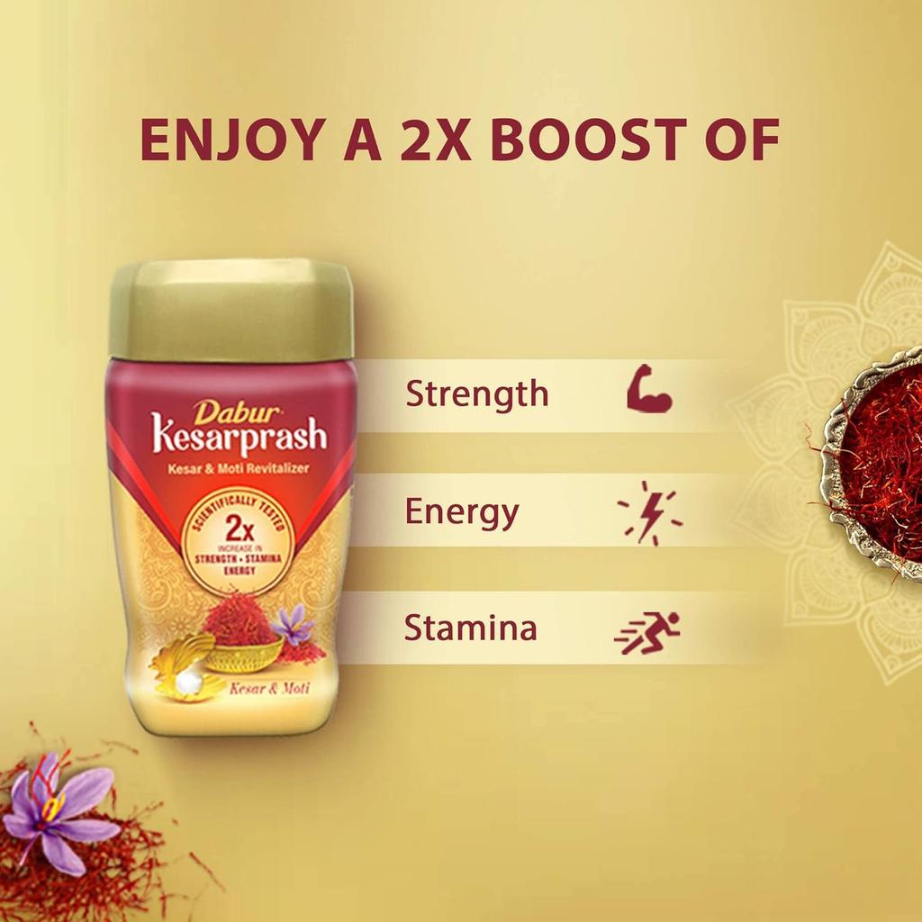 Dabur Kesarprash 900Gm Ayurvedic Immunity Booster For Adults & Elderly Energy, Strength & Stamina