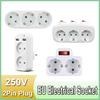 EU Power Socket European Standard Converter Extension Power Socket 2-Pin Plug Spain Germany AC Converter Adapter For Home Use