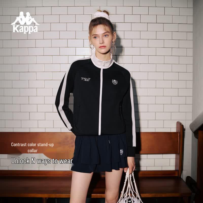 Kappa Women's American Retro Striped Knit Jacket