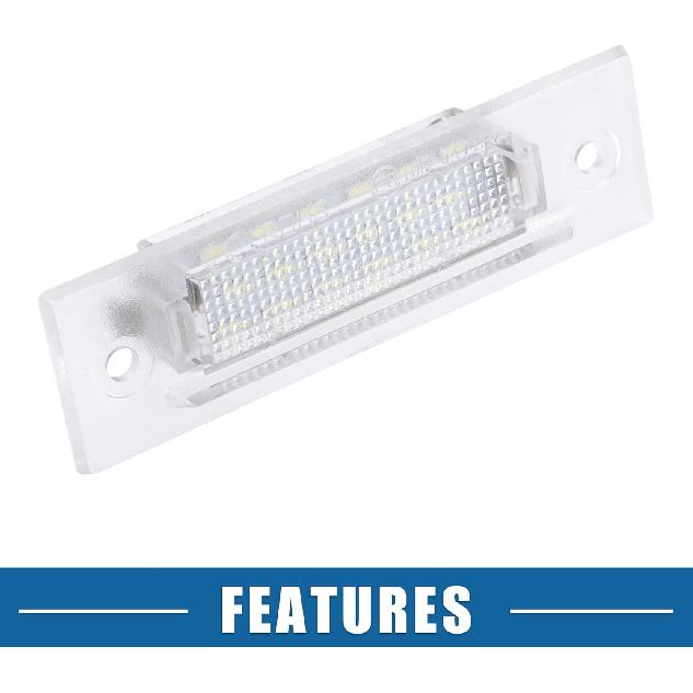 Car 6500K White LED License Plate Light Assembly No.9646316200101C 3528SMD for Porsche Boxster 986 99-04 for Porsche 964 993 ABS Clear (Set of 2)