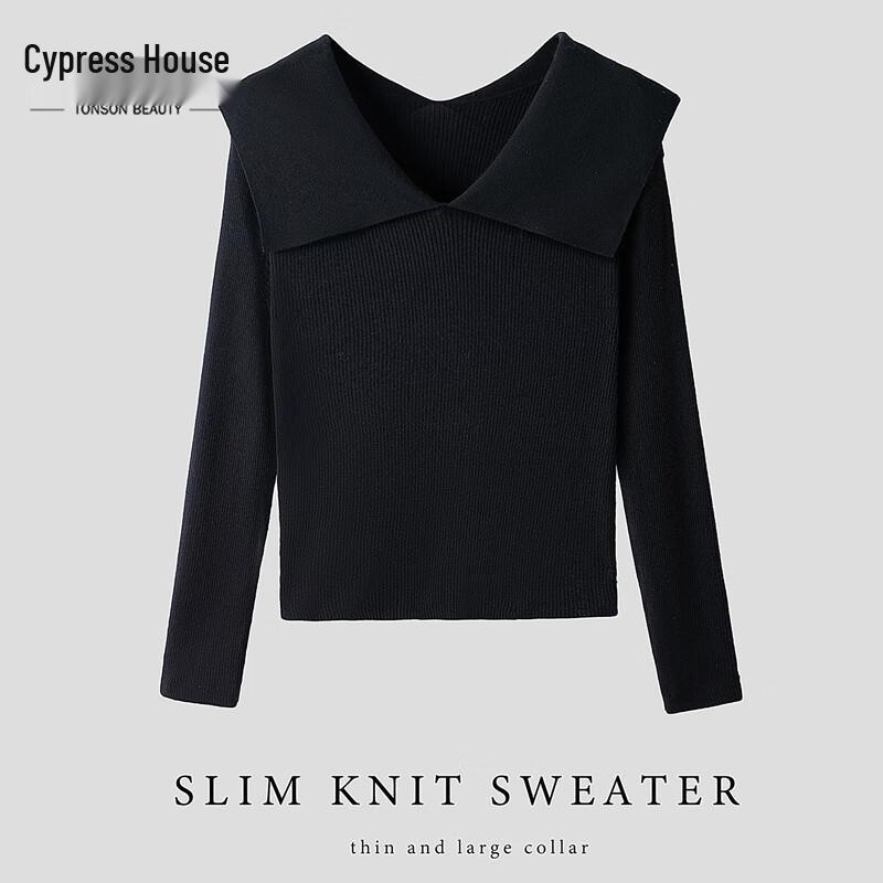 

Women s Simple Long-Sleeve Polo Collar Knit Top L