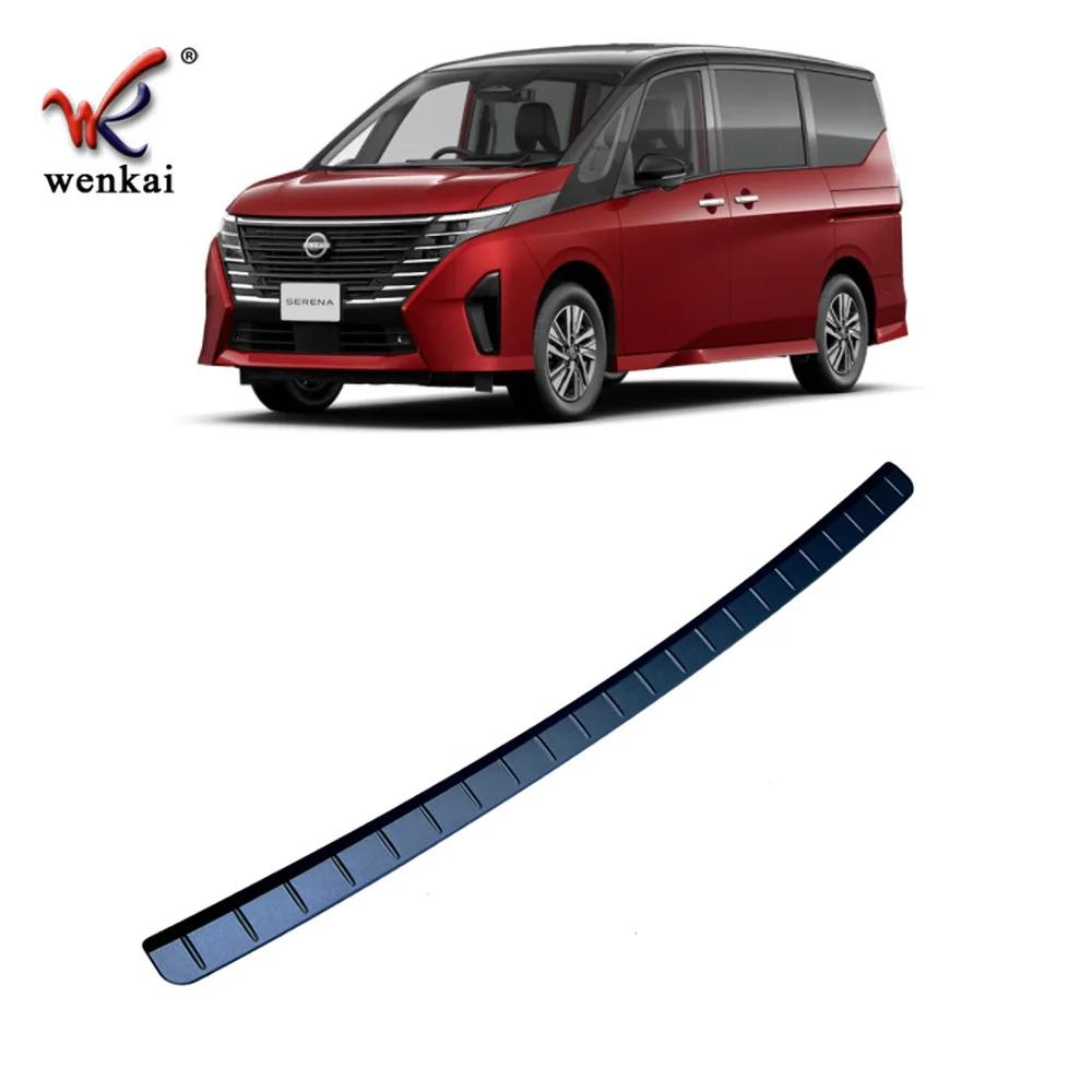 

for Nissan Serena C28 2024 304 Stainless Steel Rear Bumper Protector Sill Trunk Tread Plate Trim car bumper pads матовый черный