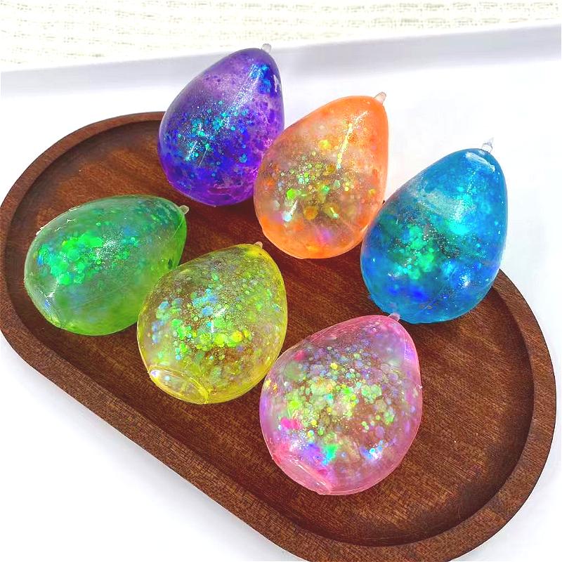 2Pcs Random Color Water Drop Maltose Squeeze Toy Transparent Soft Stress Relief Ball Portable Hand Pinch Toy For Adults