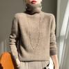 Damen Pullover 100% Wolle MODERN NEW SAGA Rollkragen Strickpullover Dicke Winterpullover Damen Strickoberteile