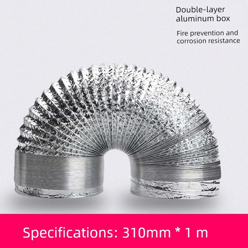 Kitchen Range Hood Smoke Vent Aluminum Foil Exhaust Hood Smoke Vent Retractable Range Hood Accessories Pipe Flue