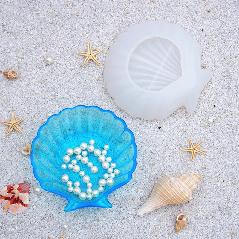 1Pcs Cute Dish Diy Resin Mold Shell Dish Shell Plate Silicone Resin Dish Mould