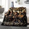 Name Custom Band Poster Aerosmith Print Flannel Blanket High Quality Warm Comfortable Cover for All Seasons Perfect for Gifts Home Decor