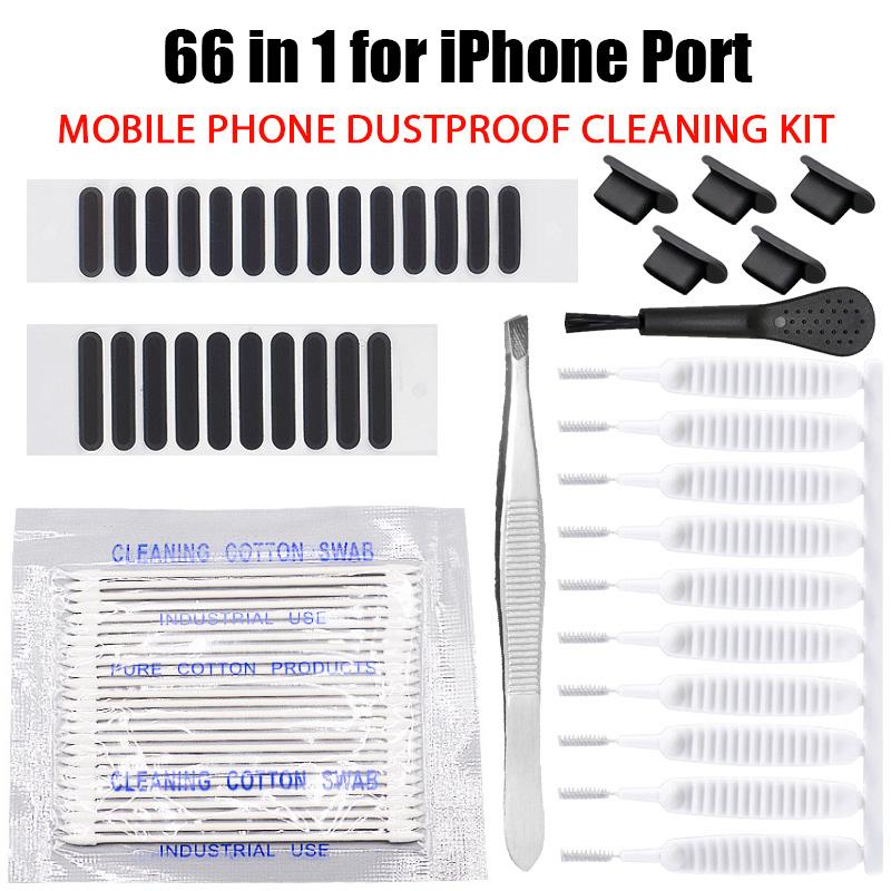 

Набор для чистки динамика телефона 66 шт. для iPhone Samsung Xiaomi планшета порт USB C универсальный инструмент для удаления пыли портативный набор чистящих щеток
