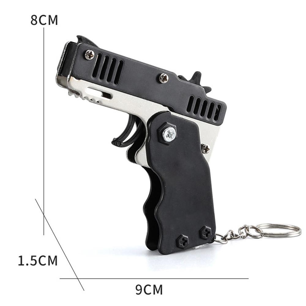 Folding Gun Sturdy And Durable Toy Portable Child Rubber Band Shooter Party Supplies Essential Model Durable Rubber Band Gun