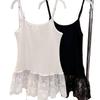 95% Cotton Lace Trim Camisole Vest - Women's Spring/Summer 2026 New Arrival, Plus Size, Slim Fit, Layering Inner Top