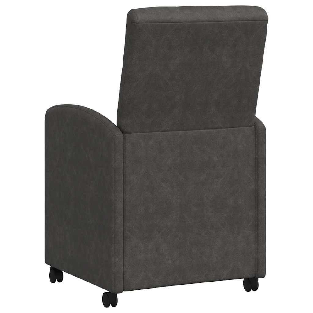 Dining Room Chairs with Casters 2 pcs Black 58 x 67 x 97 cm
