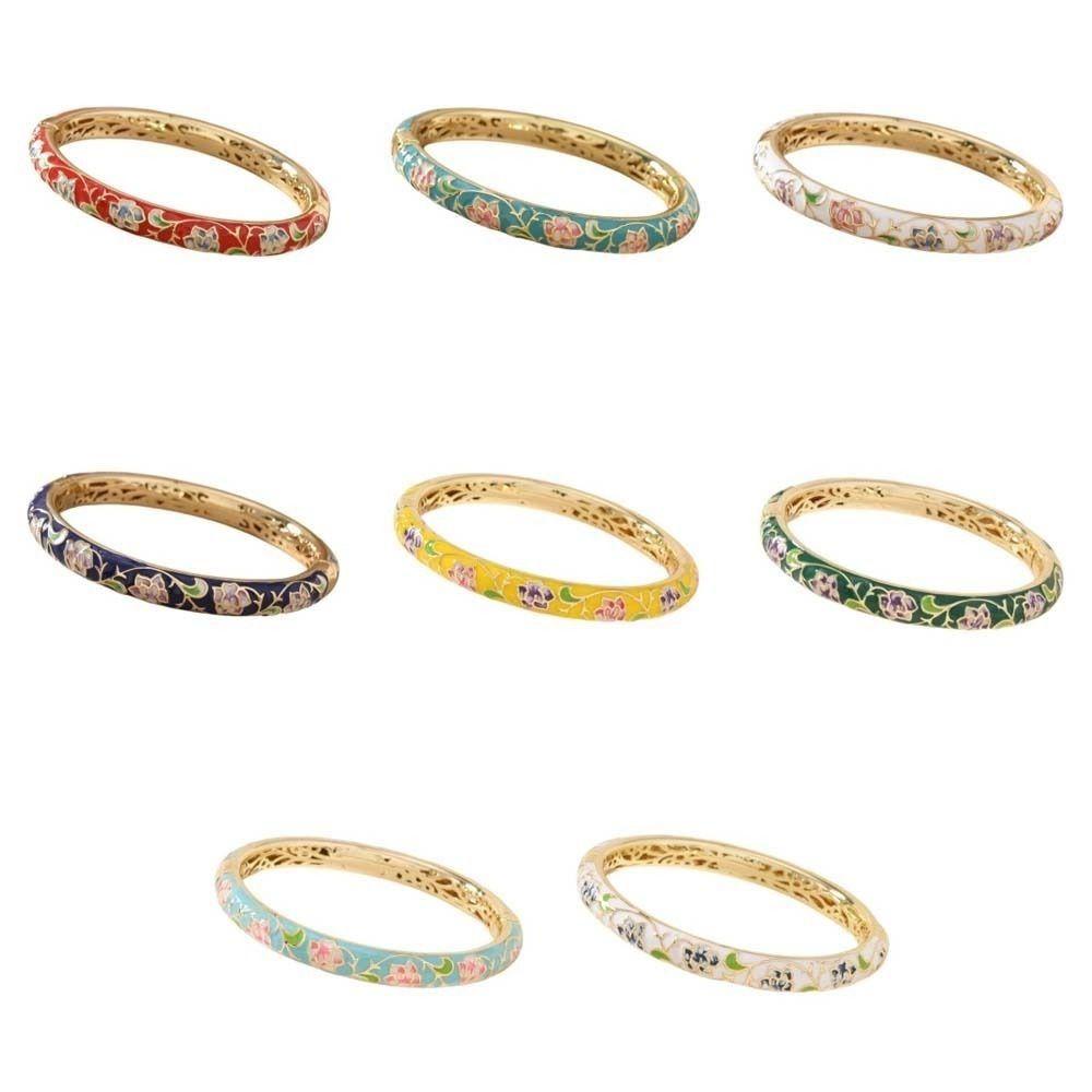 Tradiční Vintage Cloisonné Náramek Smaltovaný Dámský Náramek na Ruku Šperky Dárky