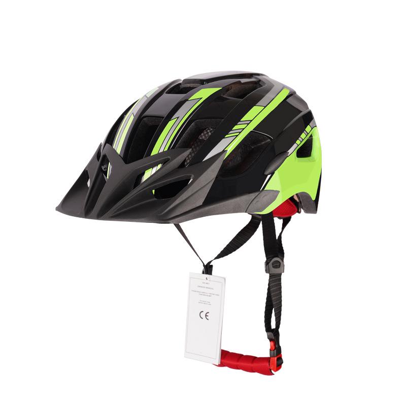 Mountain off-road bicycle integrated windbreaking peaked brim riding helmet