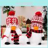 Festive Christmas Decoration Cute Snowman Doll With Knitted Hat For Holiday Cheer