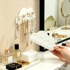 Cloud Jewelry Storage: Wall-Mounted Necklace & Earring Hanger with Trace-Free Adhesive Key Hook