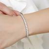 Women's Fashion 4mm Zirconia Tennis Bracelet Crystal Charm Designer Thin Chain Wedding Jewelry