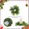 Norfolk Pine Garland Artificial Snow Pine Garland for Christmas Home Table Centerpieces Christmas Candle Rings Wreath