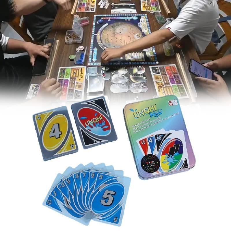 Unqhi Uno H2o Board Game Poker Cards Family Party Casual Prop Educational Toy