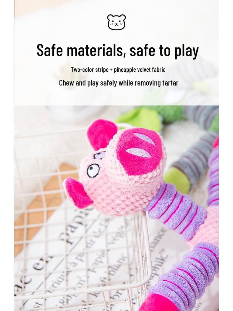 Bite-Resistant Velvet Animal Sound Toys for Small Dogs