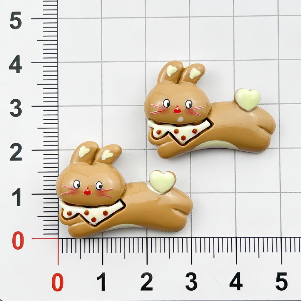 DIY Resin Accessories: Happy Rabbit Charms for Clips, Phone Cases, Shoe Buckles, Keychains, Pendants
