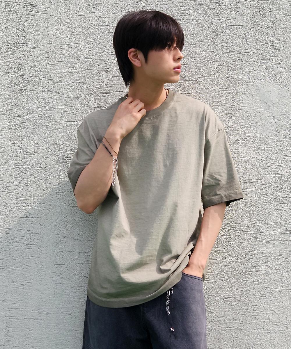 Astral Projection Pigment Loose Fit Short Sleeve T-Shirt_Khaki L