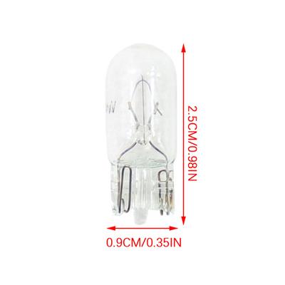 10Pcs Car T10 Halogen W5W 12V Auto Lamp Bulbs Instrument Light Reading Lights Clearance Lamp