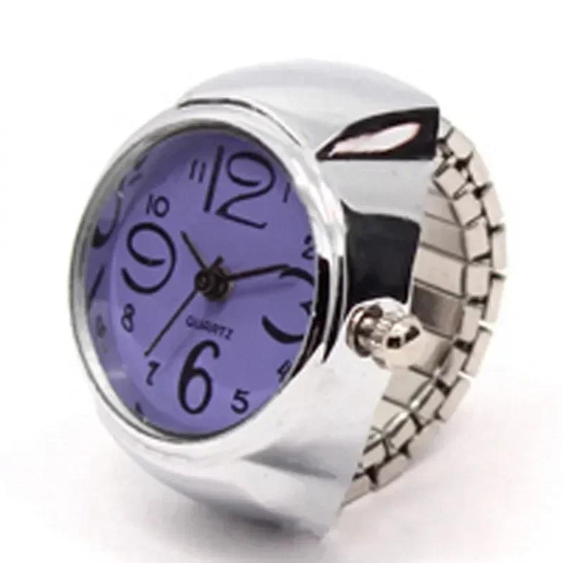 Anillos de Reloj Mini Punk Vintage Correa de Aleación Relojes de Moda Anillo Anillos de Pareja para Hombres y Mujeres Joyería Reloj Anillos de Reloj de Cuarzo Romanos