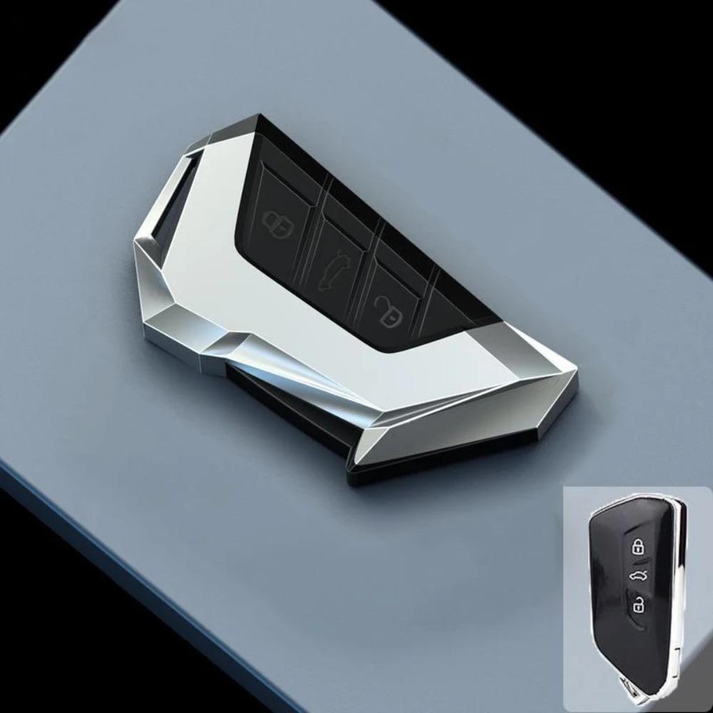 Zinklegierung für Volkswagen VW Polo Golf 7 Passat Tiguan MK2 Beetle Ateca Caddy T5 Klappbarer Auto-Schlüsselanhänger Hülle Zubehör