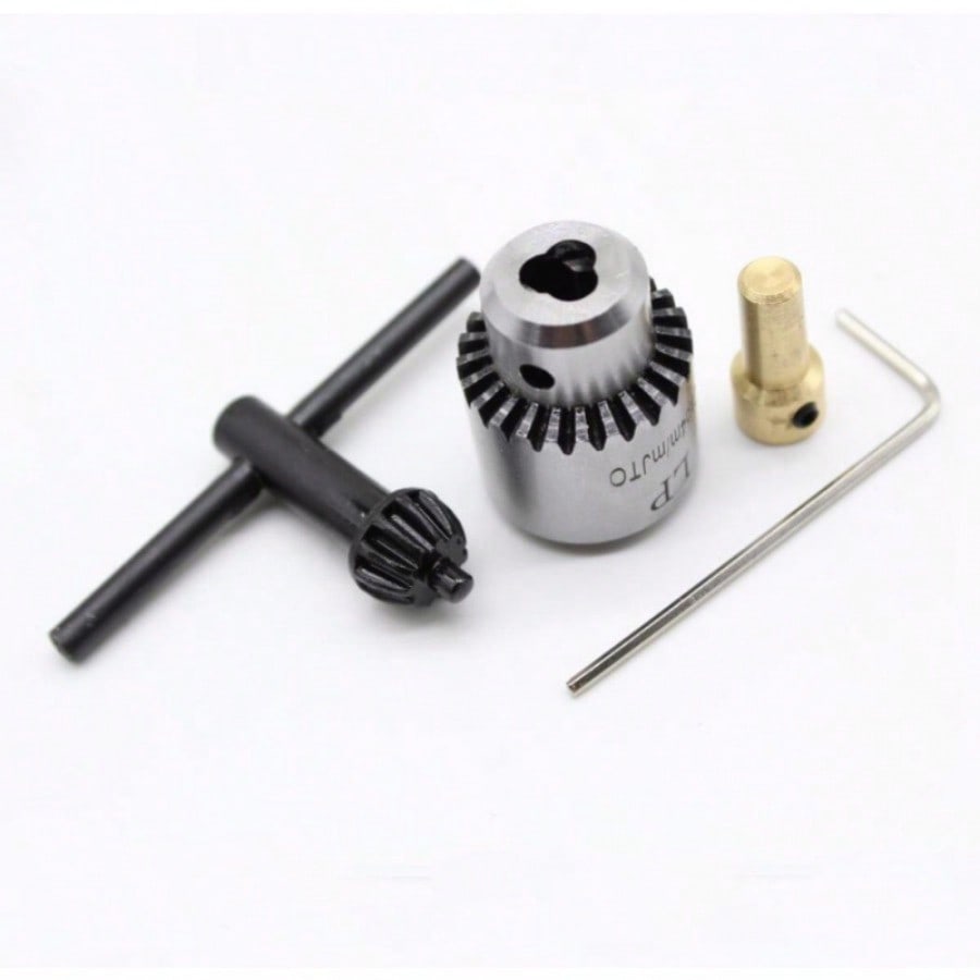 

4 шт./компл., микромоторный сверлильный патрон, диапазон зажима 0,3-4 мм, конический мини-сверлильный патрон с ключом патрона 3,17 мм, латунный вал электродвигателя one-size серебряный