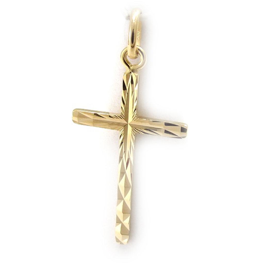 Altesse [K6324] – Vergoldeter „Kreuz“-Anhänger – 38 x 18 mm