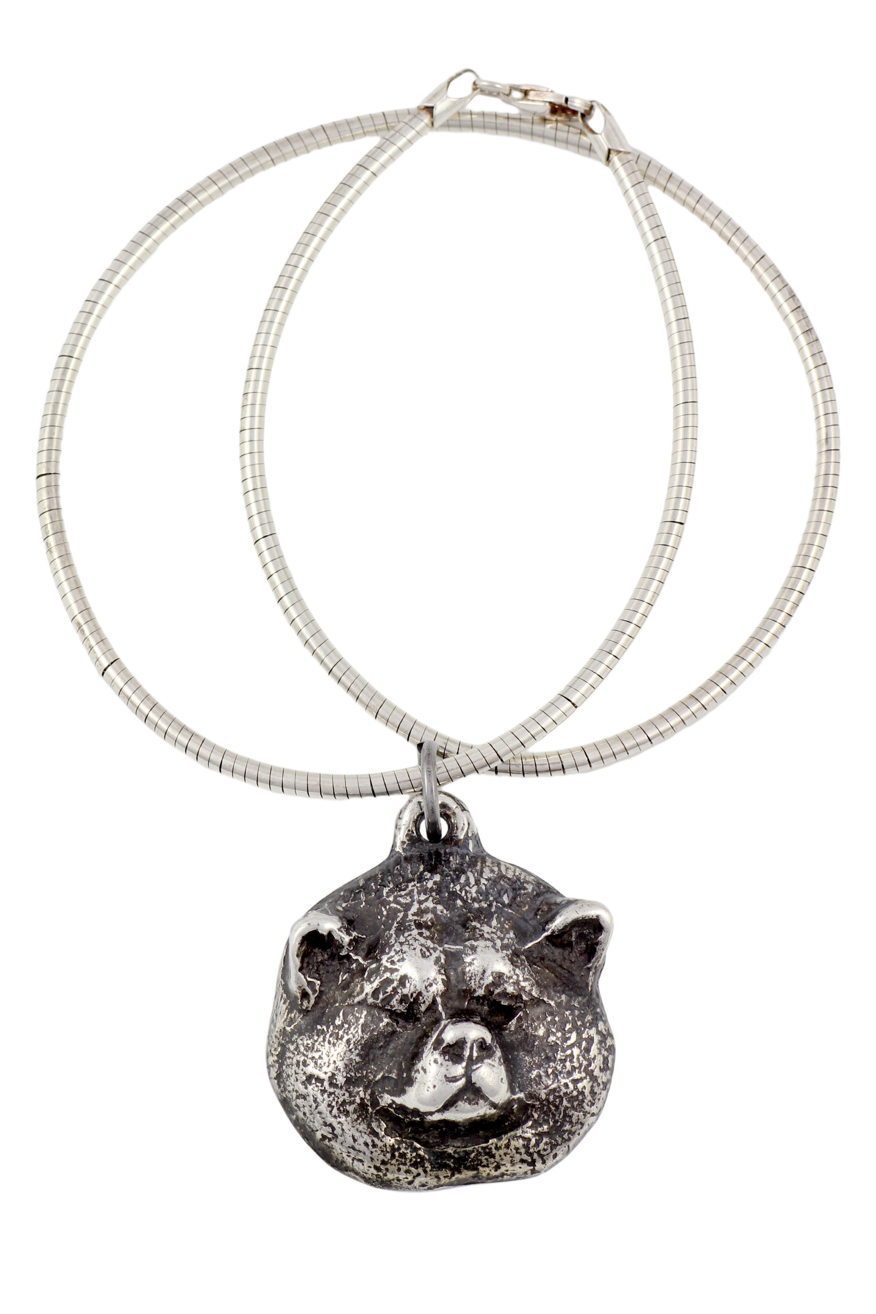 

Akita, Akita Inu - Dog necklace, unique jewellery for the dog fan, unique adder pendant by Art-Dog brand срібний