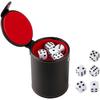 Dice Cup Set With 10 Dices Leatherette Professional Dice Cup With Lid For Playing Games, Yahtzee, Casino, Farkle