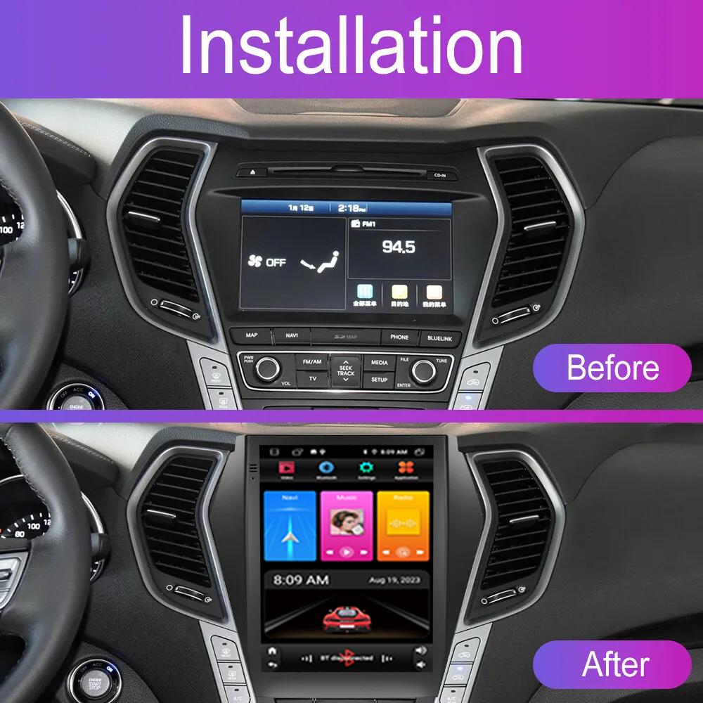 Car Radio Android Auto For Hyundai Santafe 2013-2017 IX45 2013-2017 Multimedia Player Video 5G WIFI IPS Screen 2din DVD
