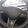 For Tesla TESLA MODEL 3 accessories Car steering wheel decorative parts carbon fiber car styling accessories 3PCS