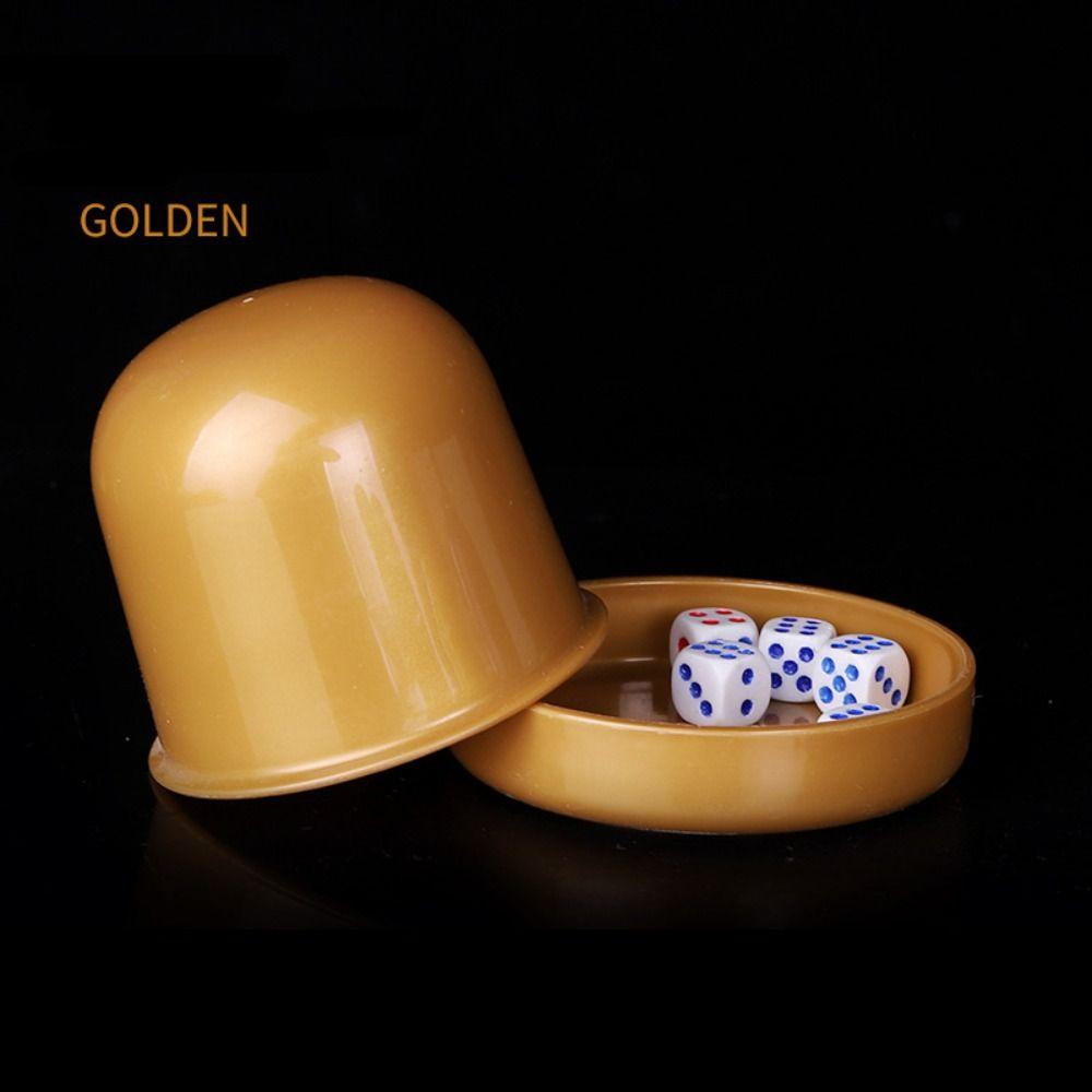 Board Guessing Game Dice Cup Shaker with 5pcs Six Side Dices Bar Nightclub Dice Cup with Base Set Party Roleplay Fun Toy