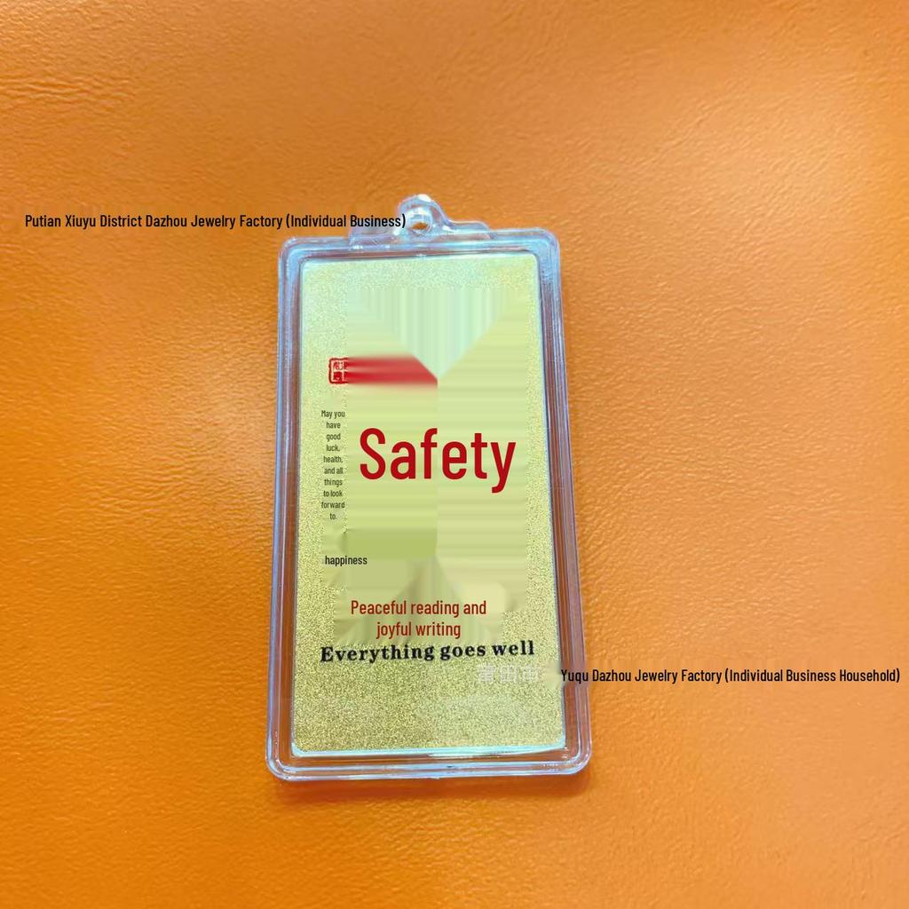 Shuibei 999 Fine Gold Good Luck Mobile Phone Sticker - 2mg Wealth Attracting Card