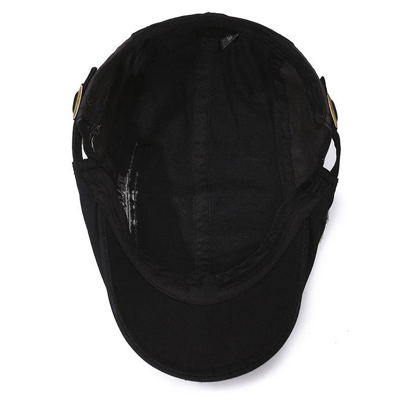 Beret Men's Spring Summer Skull Rivet Cap Women's British Vintage Sunscreen Hat