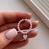 Elastic Cord Sweet Creative String of Beads Premium Sense Round Bead Rings  Women Jewelry Gift