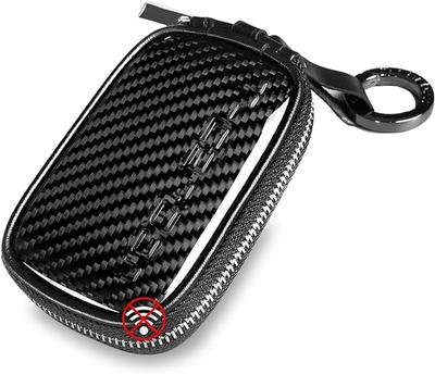 Funda Inteligente para Llave para la Prevención de Ataques de Relevo Hecha de Carbono Real Bloqueo de Ondas de Radio Funda para Llave Caja de Bloqueo de Ondas de Radio para la Prevención de Ataques de Relevo Robo de Coche